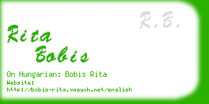 rita bobis business card